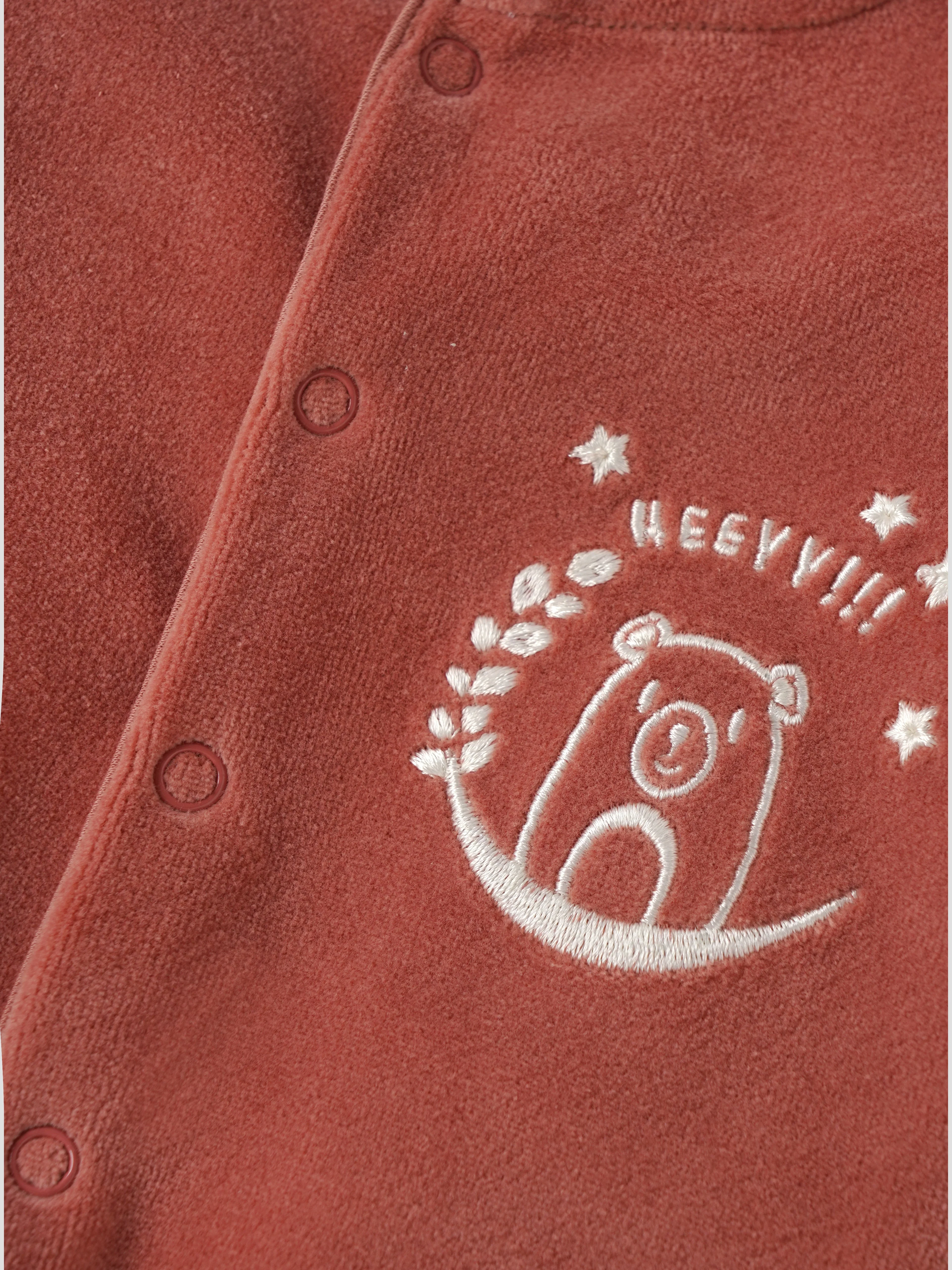 Popees Comfy & Stylish Chest Printed Sleepsuit (0-9 Months)for Newborn Babies - Image 5