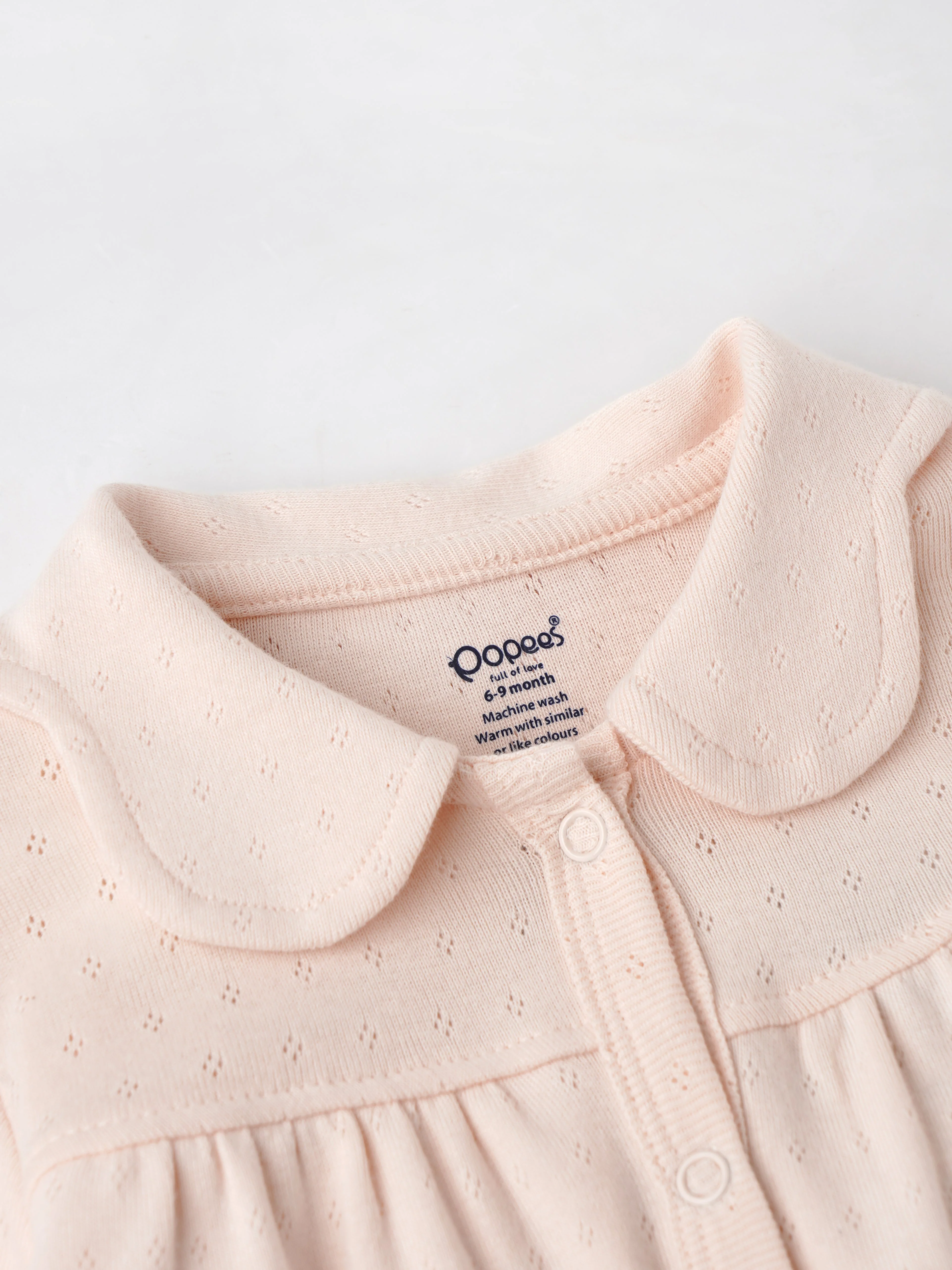 Popees Full-Sleeve Front Open Sleepsuit (0–9 Months) for Newborn Girls - Image 3