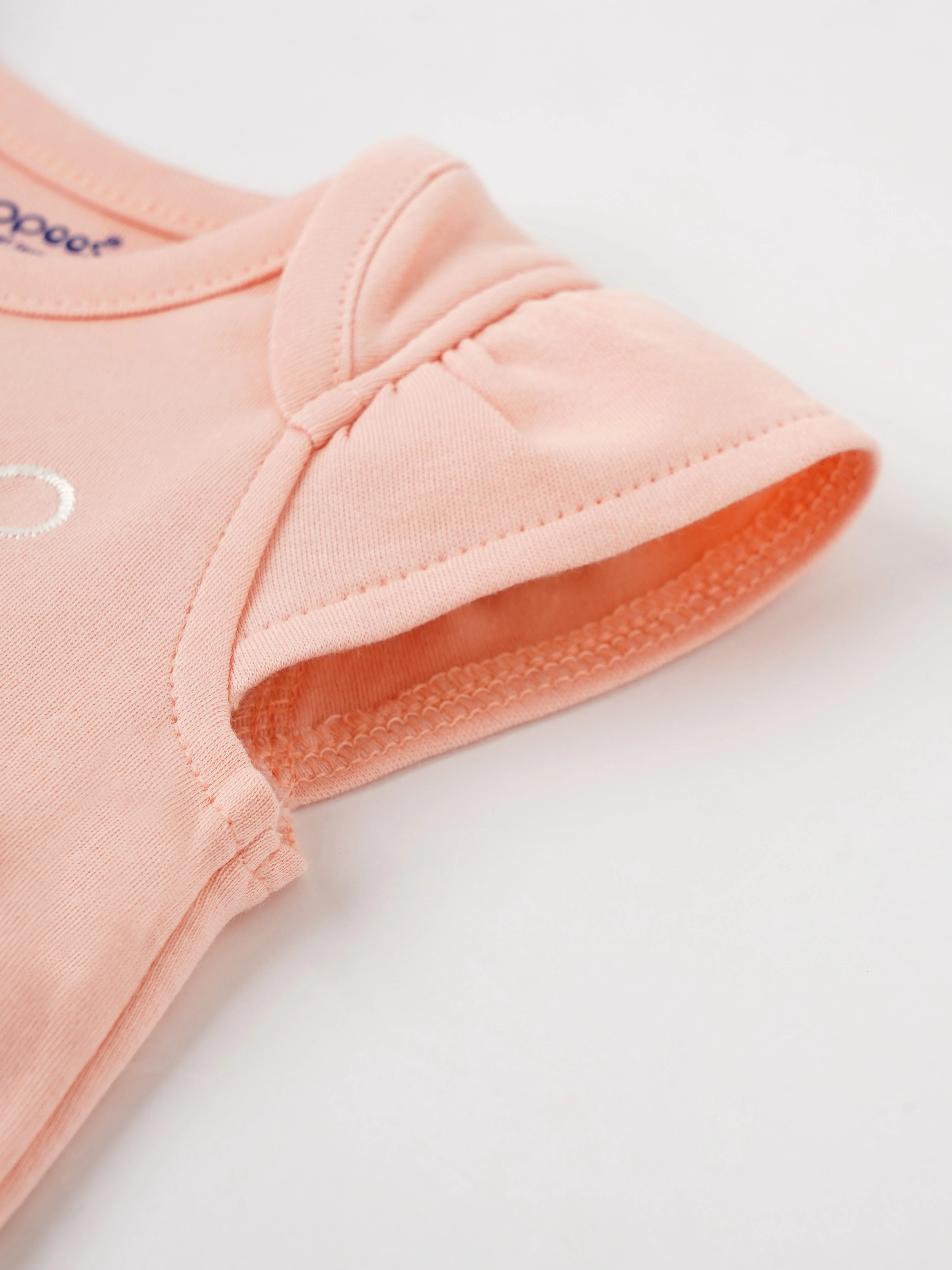 Popees Short Sleeve Bodysuit (0-6 Months) for Newborn Girls - Image 4