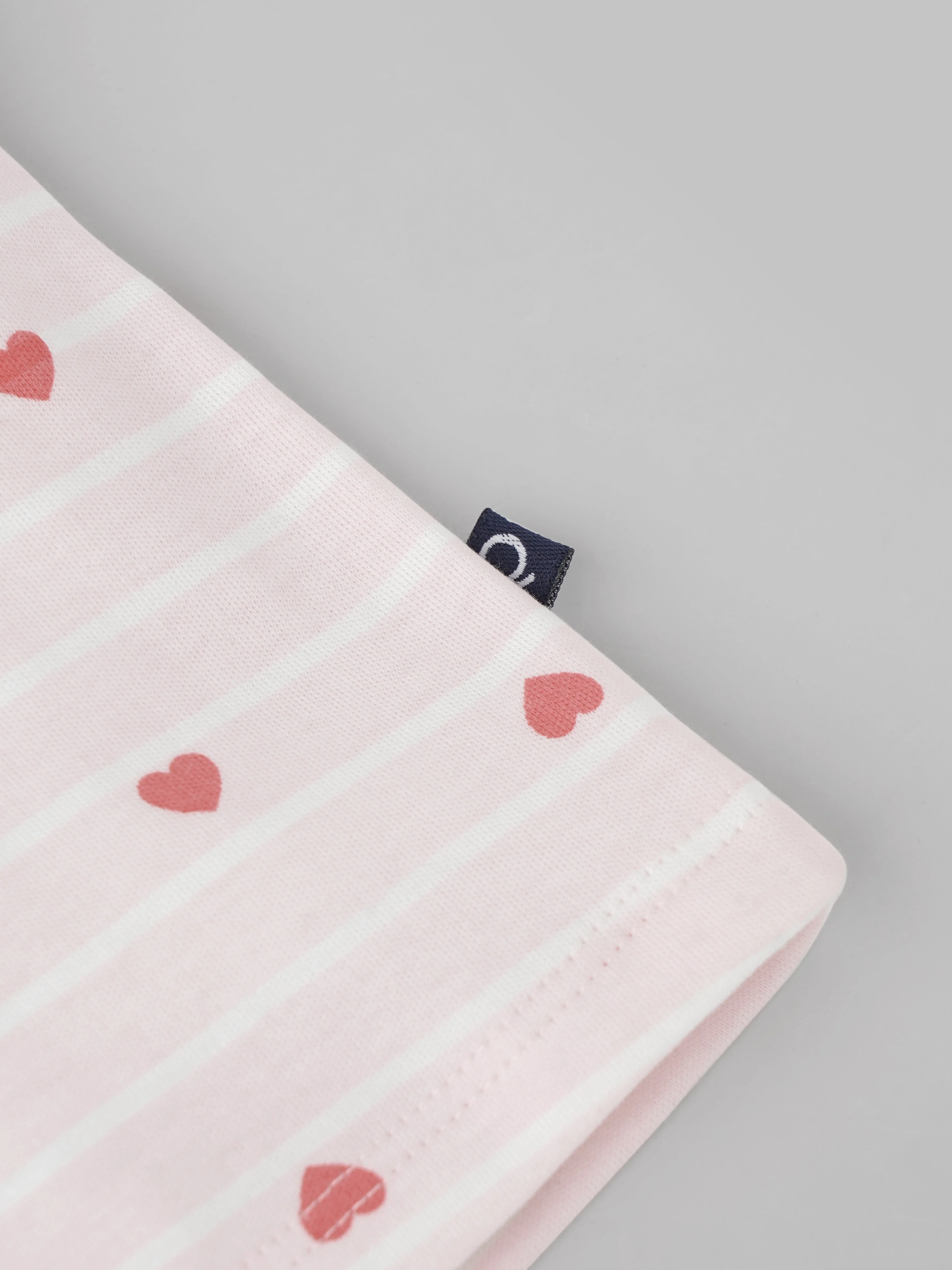 Popees Heart-Printed Half Sleeve Front Open Top for Baby Girls (0–9 Months) - Image 4