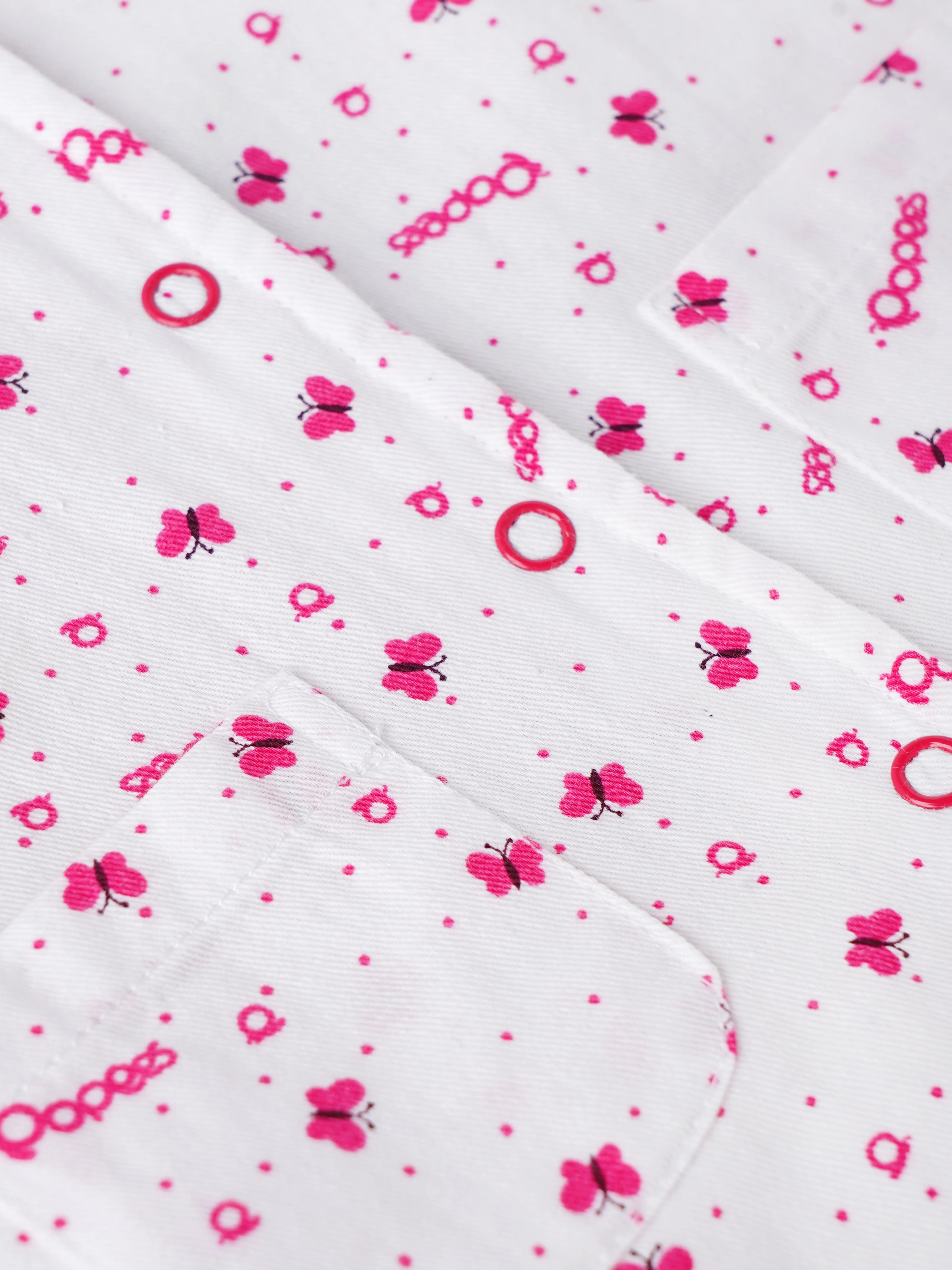 Popees Printed Front Open Jhabla (0–6 Months) for Baby Girls - Image 4