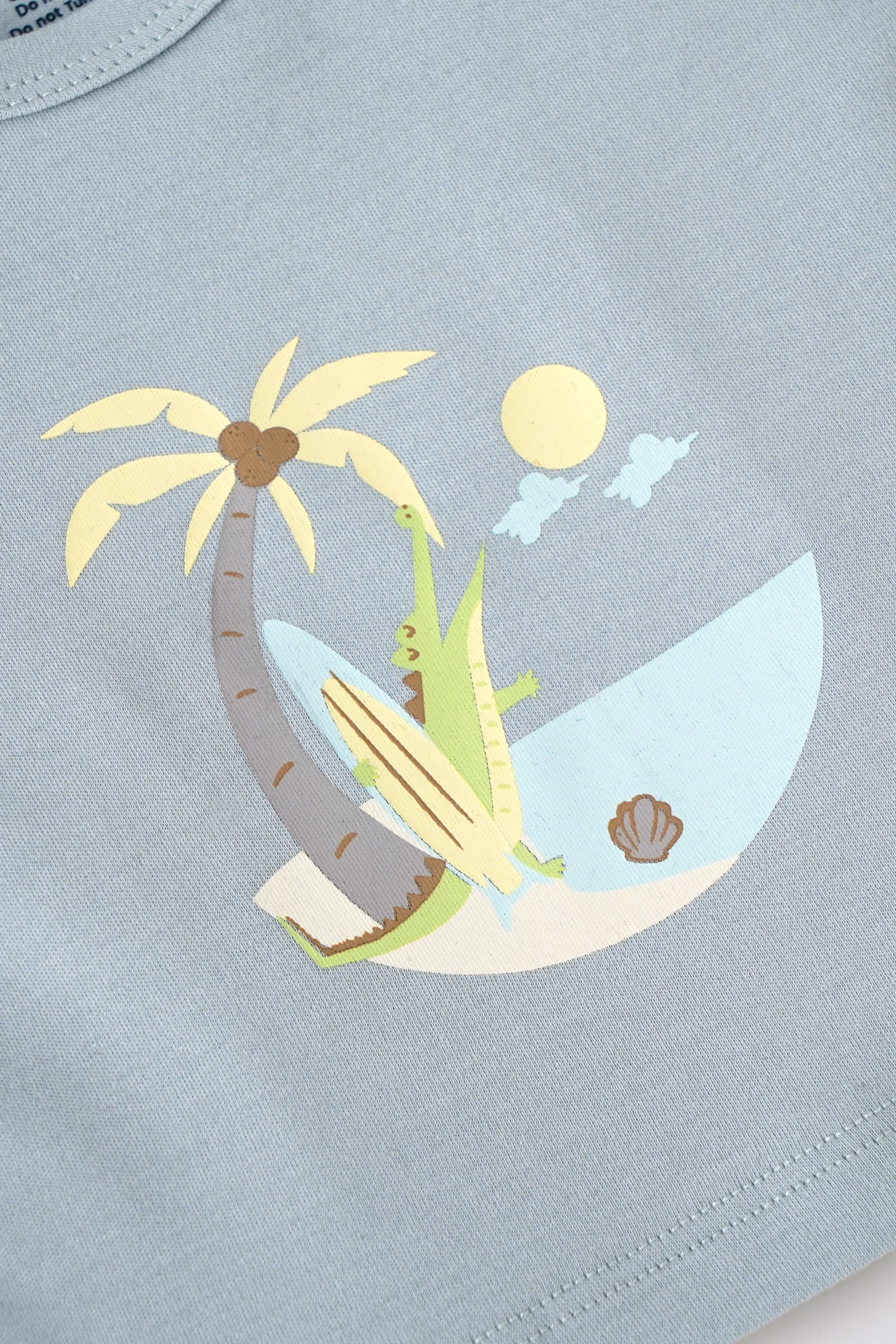 Popees Baby Boys Cotton Printed T-Shirt|Half Sleeve Round Neck Graphic Tee, Soft Breathable Casual Wear| Newborn–9 Months - Image 3