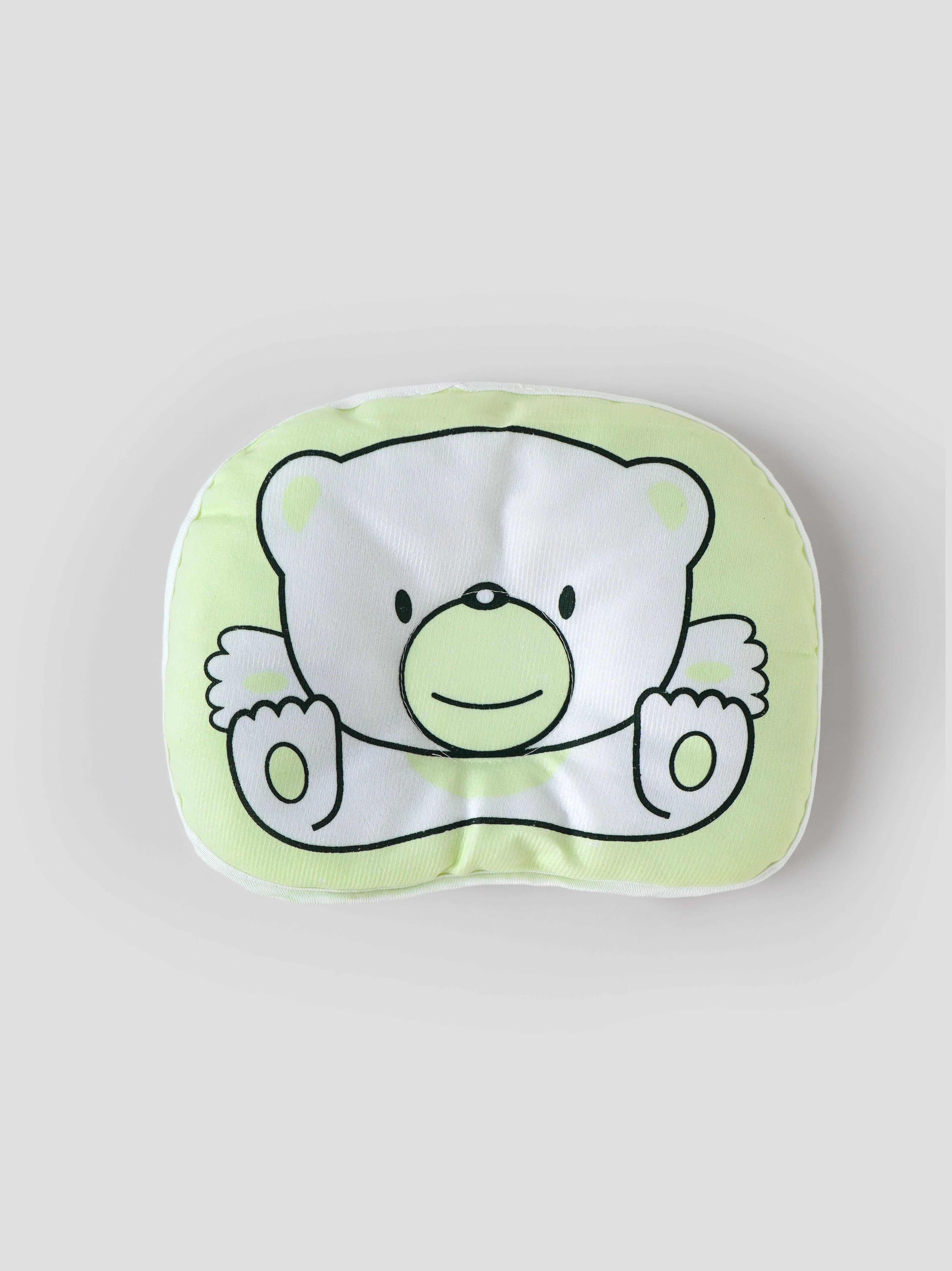 Popees Newborn Baby Head Pillow, Soft Cotton Infant Pillow for Crib & Stroller – Ambrosia Green (color and design may vary depending on availability)