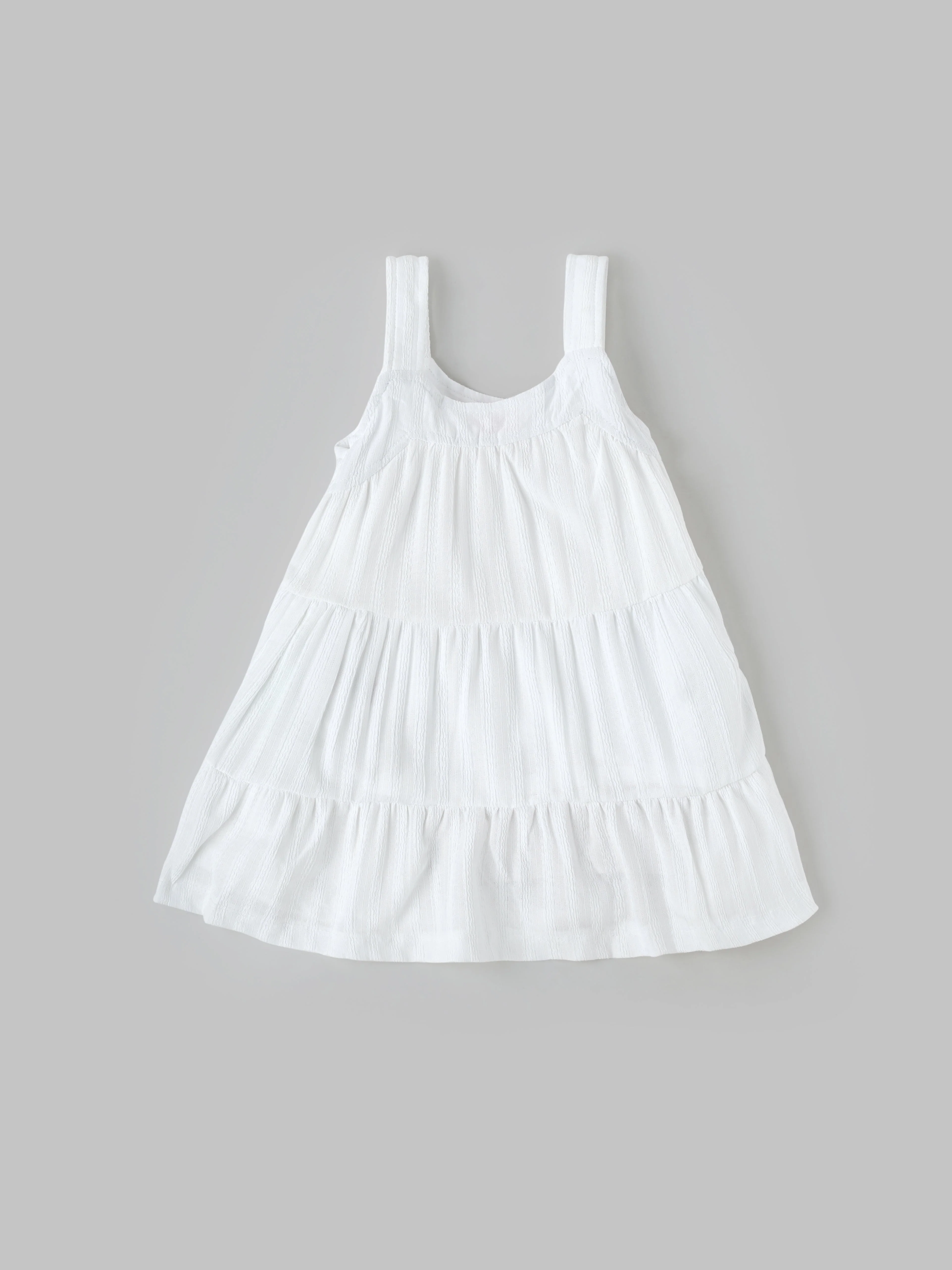 Popees Cotton Dress White Sleeveless Frock (3–18 Months) for Baby Girl - Image 2