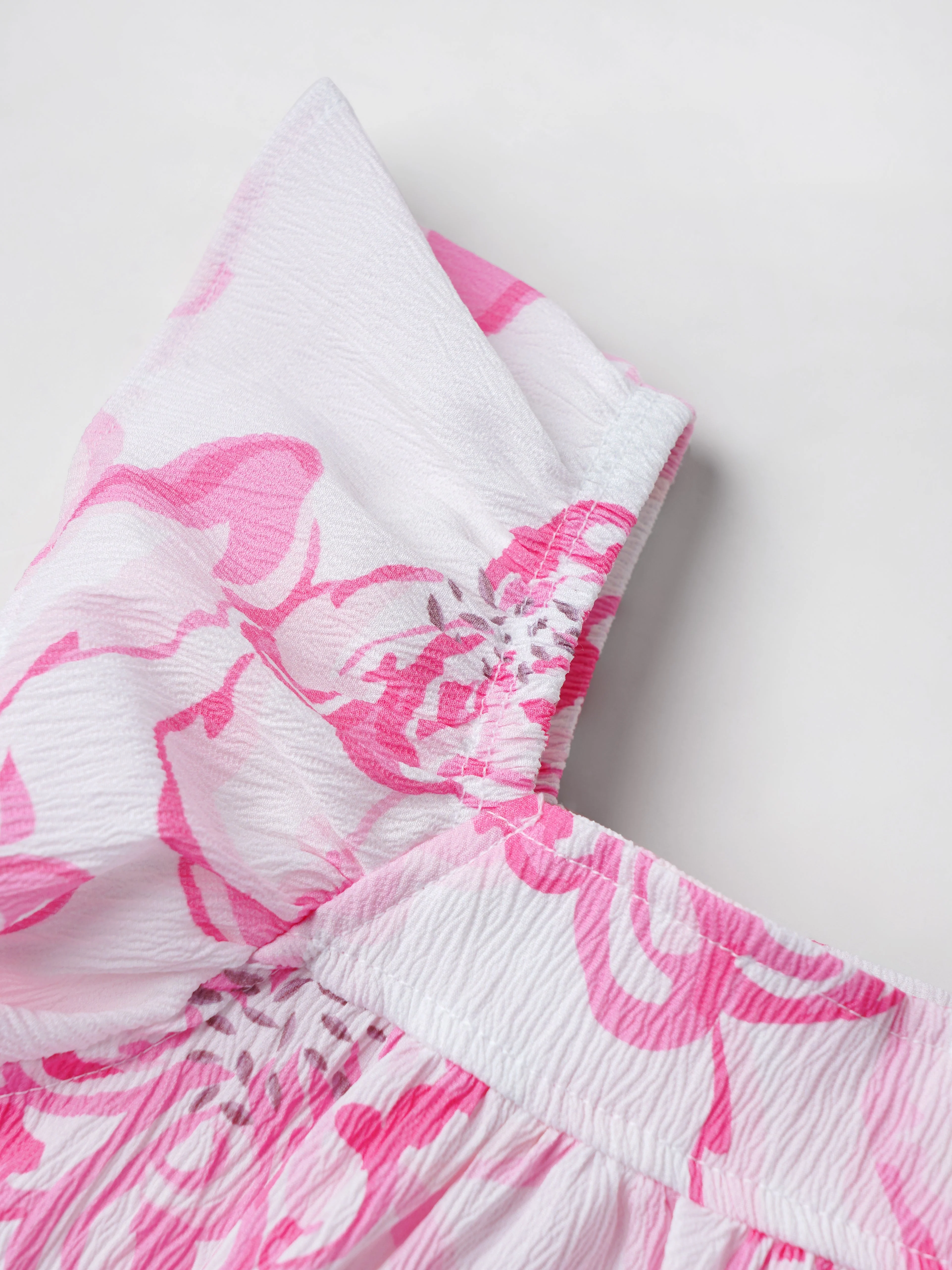 Popees Soft & Stylish Printed Pink Flower Design with Comfortable Fit (3-36 Months)for Baby Girls - Image 2