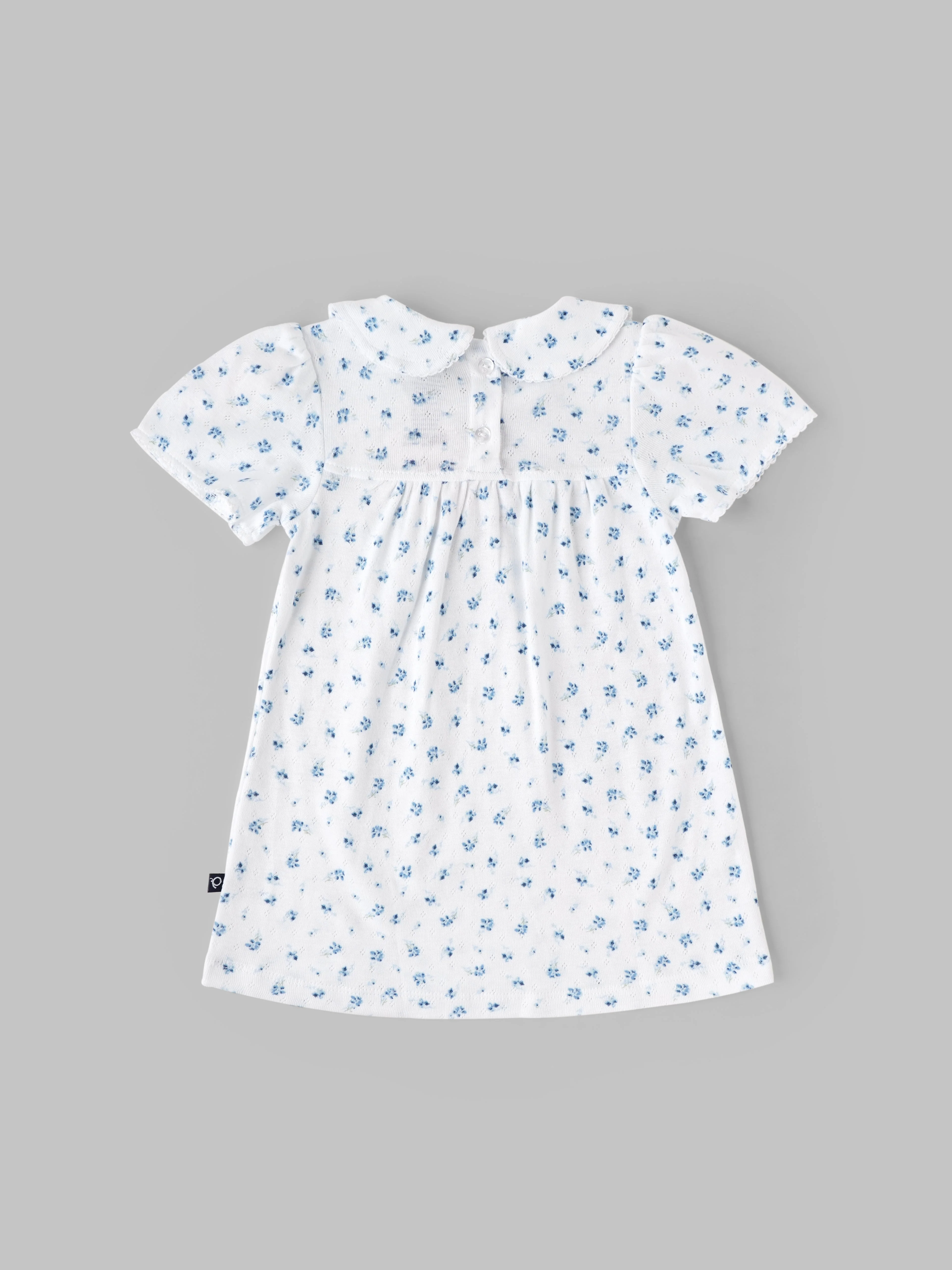 Popees Printed Short Sleeve Back Open Dress (3-36 Months) for Baby Girls - Image 2