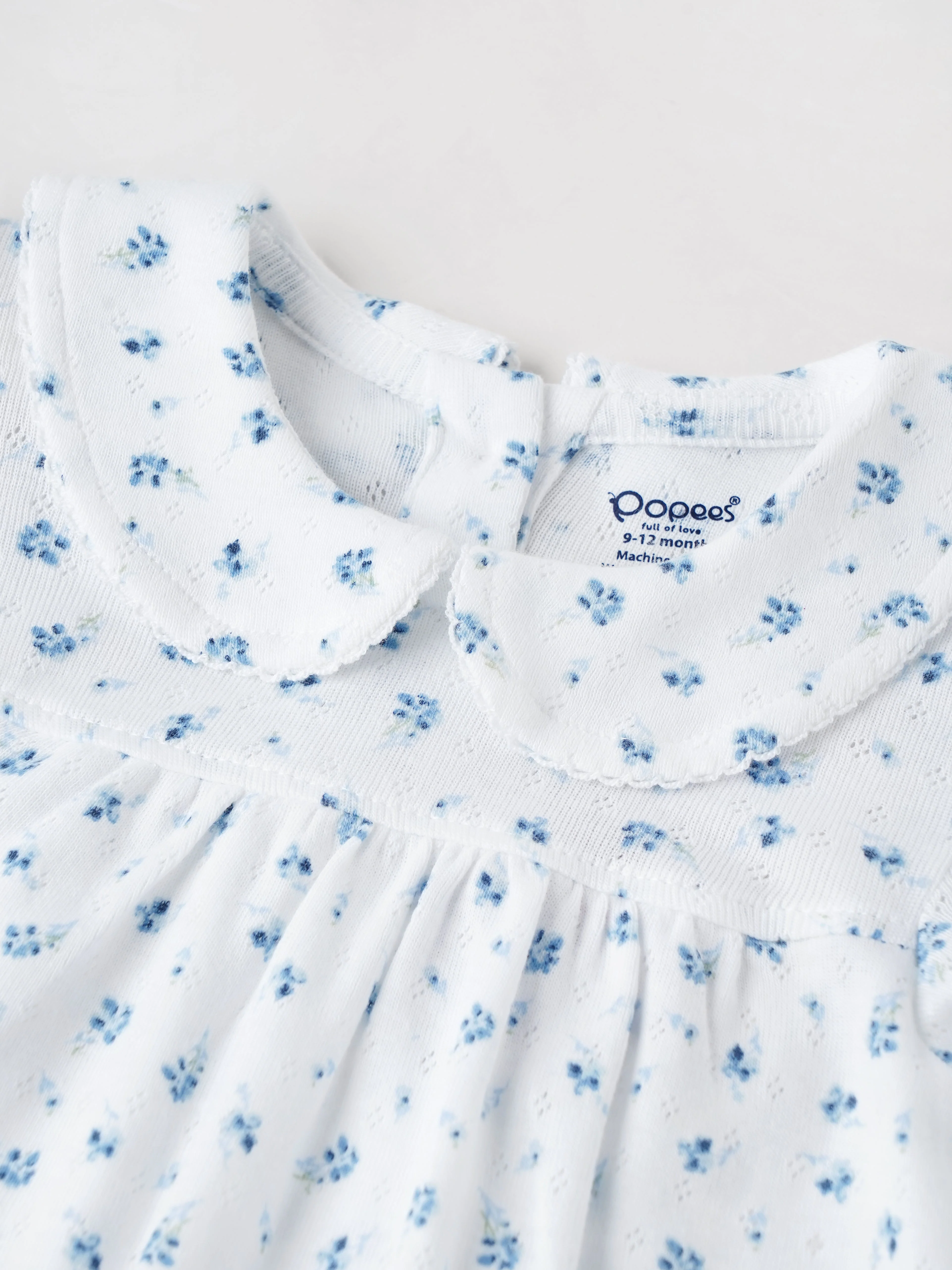 Popees Printed Short Sleeve Back Open Dress (3-36 Months) for Baby Girls - Image 3