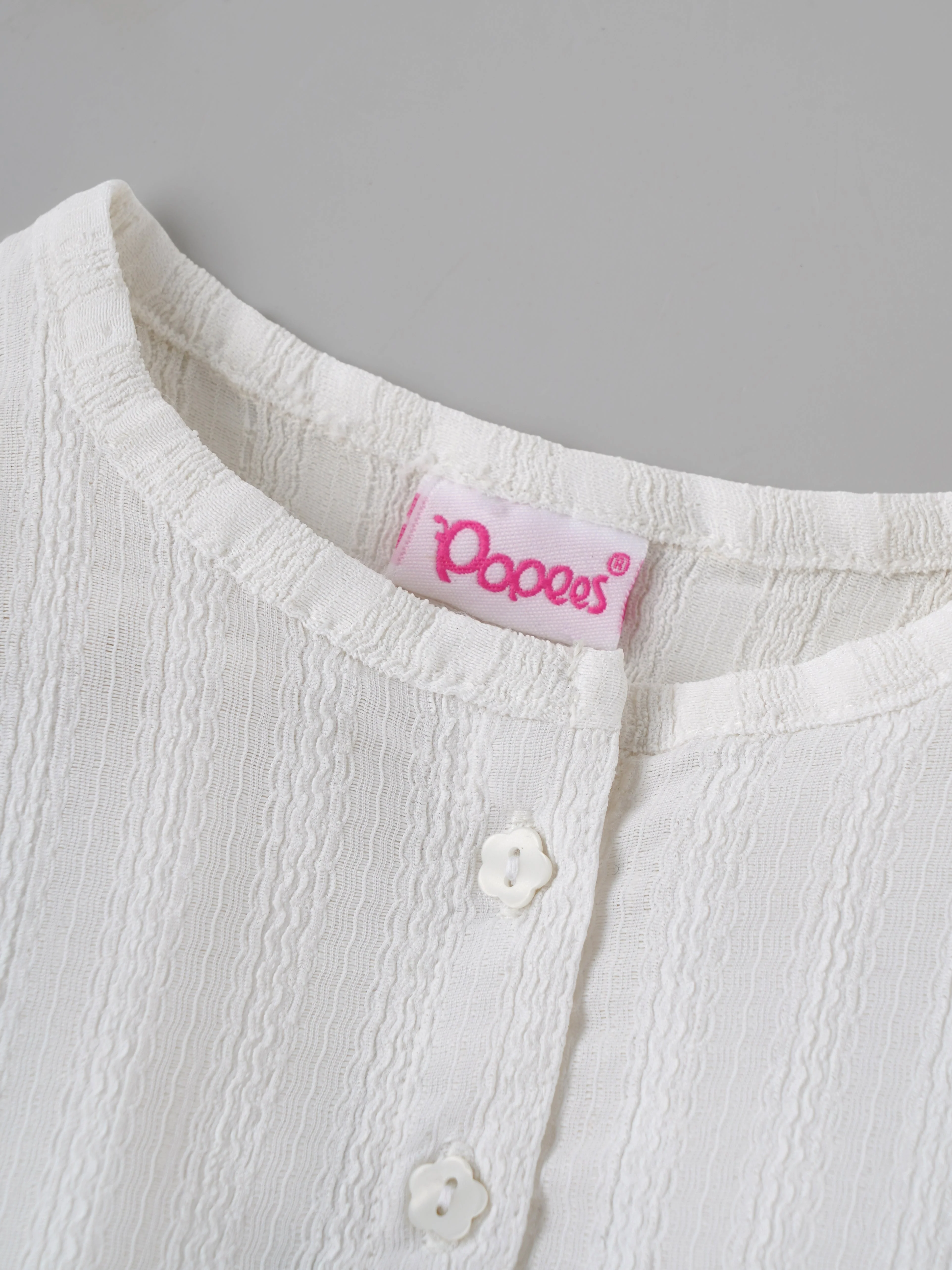 Popees Soft & Elegant White Ruffle Top (3–36 Months)for Baby Girls - Image 3