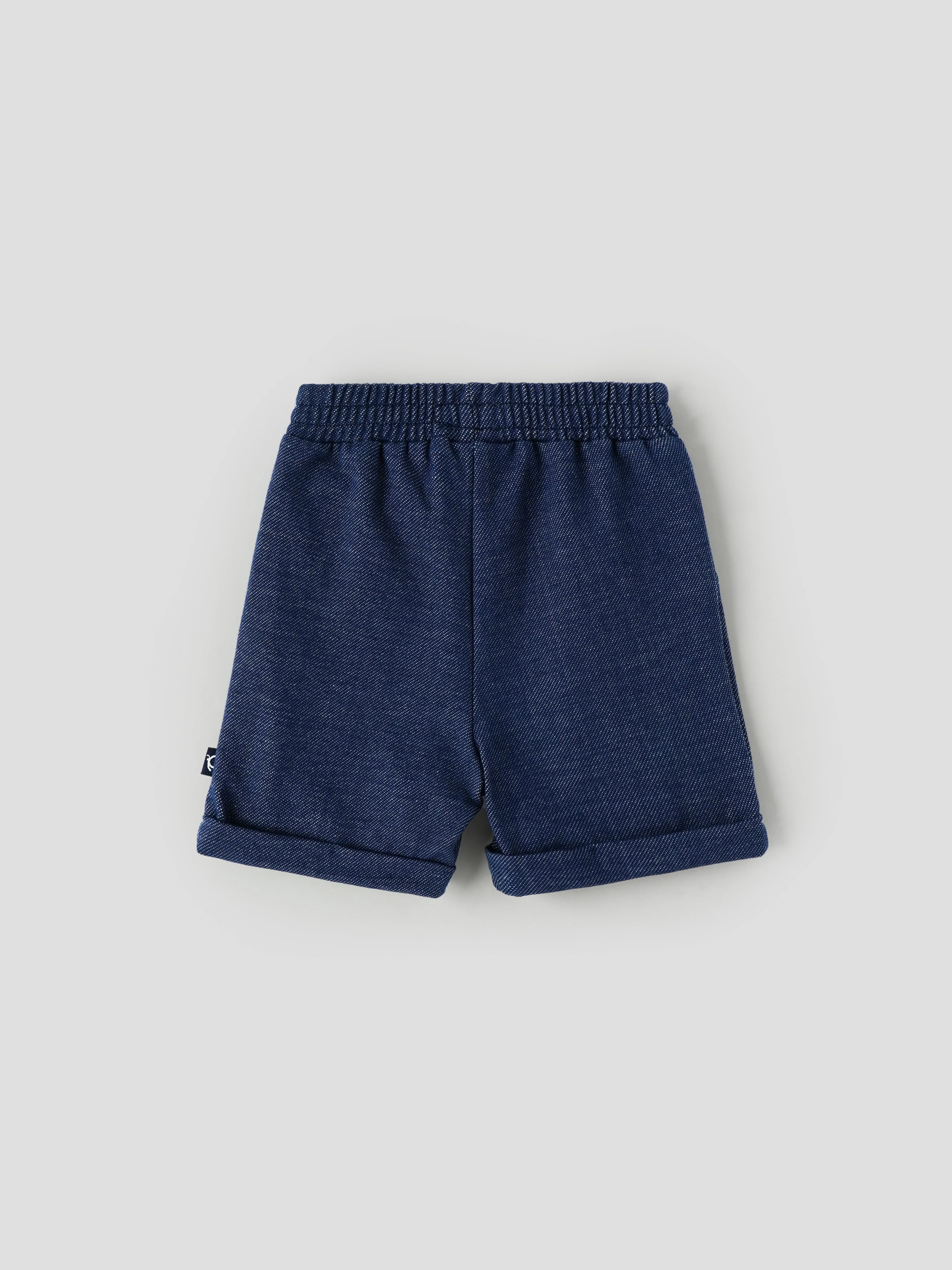 Popees Solid Knit Shorts (0–9 Months) for Baby Boys - Image 2