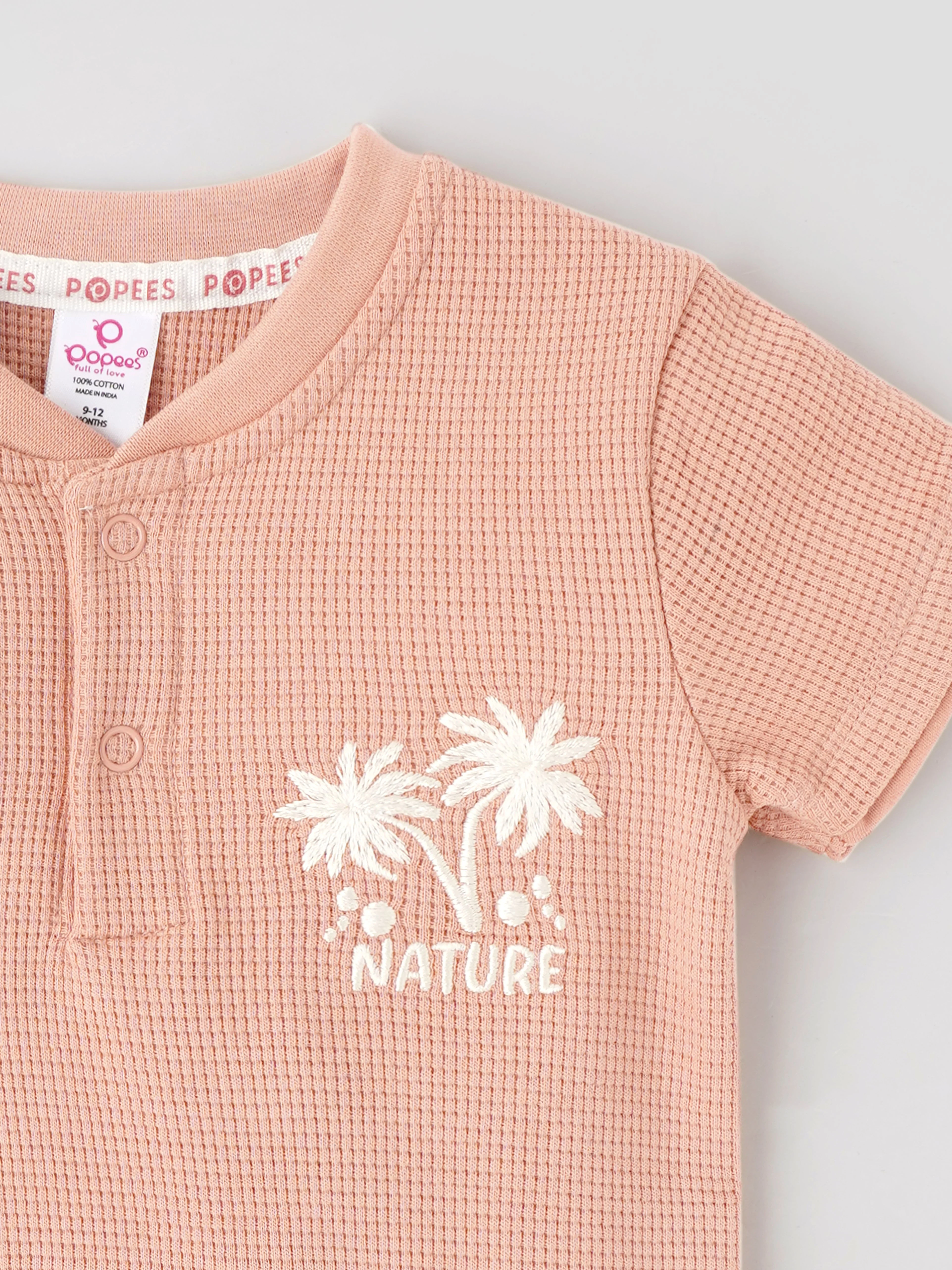 Popees Lightweight & Breathable Soft Cotton Nature Palm Tree Print T-Shirt (3-36 Months) for Boys - Image 3