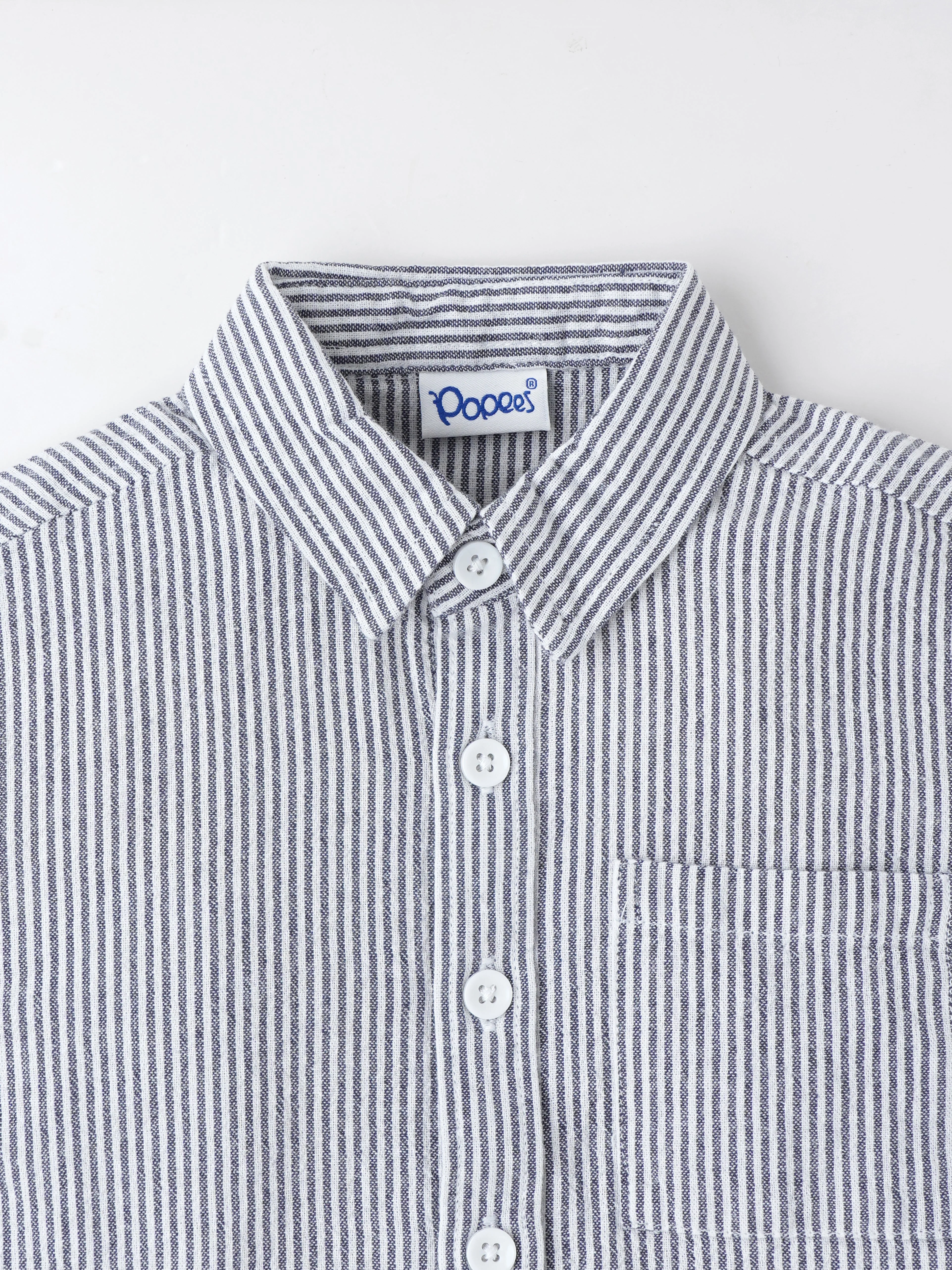 Popees Stylish Stripes Casual Shirt (9 M – 4 Years) for Boys - Image 3