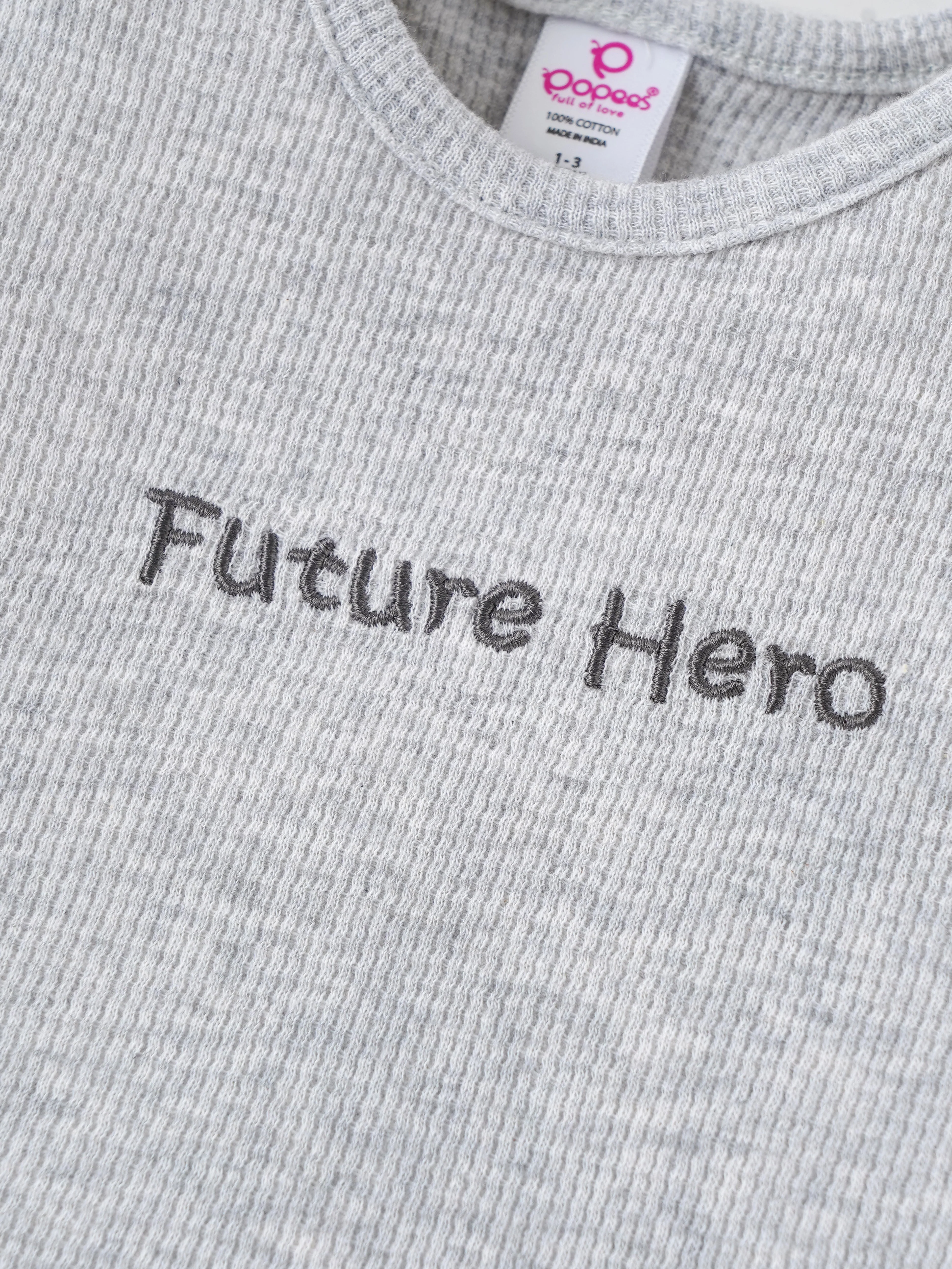 Popees Soft & Stylish Letter Printed with Half Sleeve T-Shirt(0-9 Months)for Baby Boys - Image 3