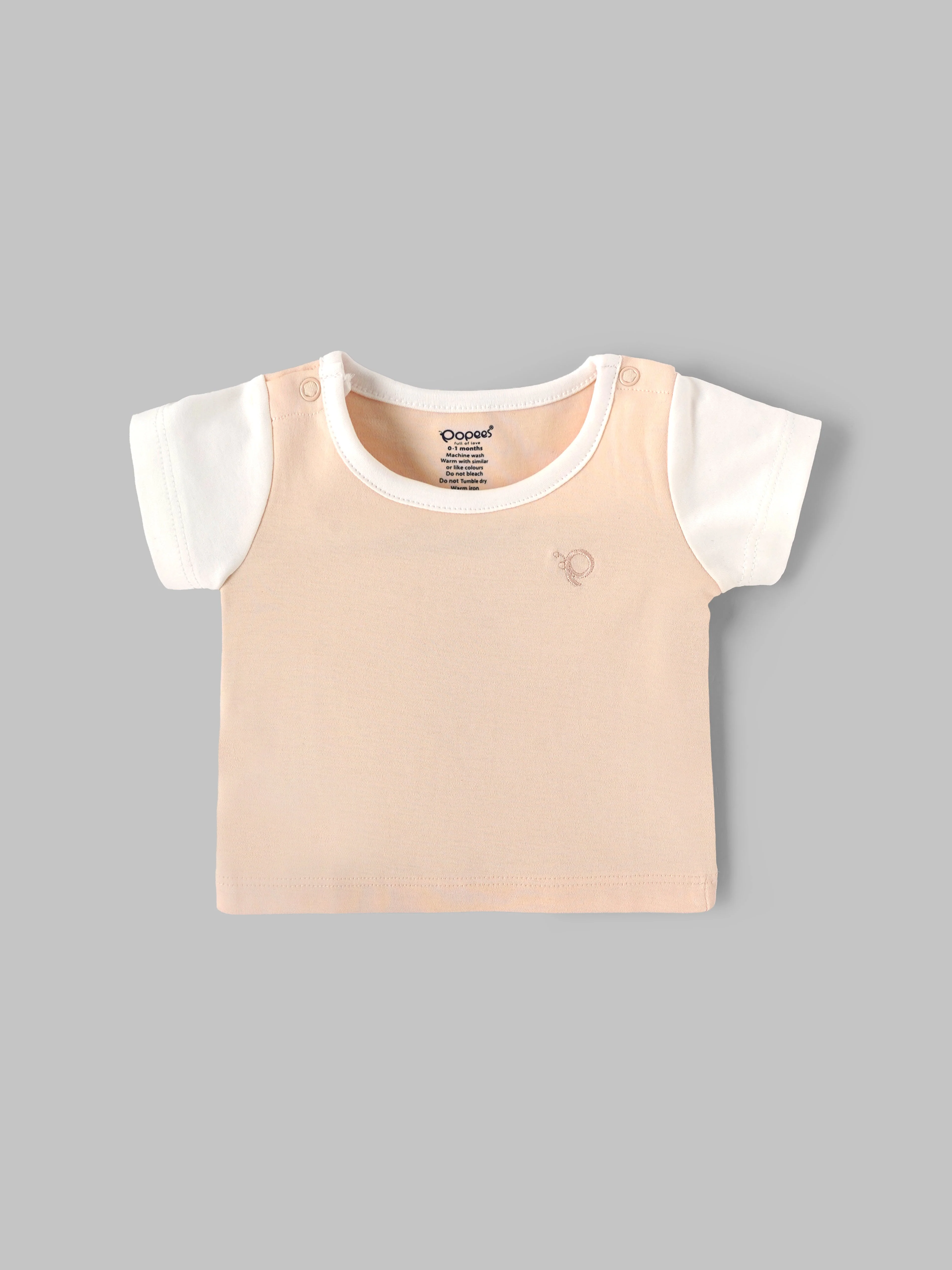 Popees Combo Print Half Sleeve T-Shirt (0-9 Months)for Newborn Babies - Image 3