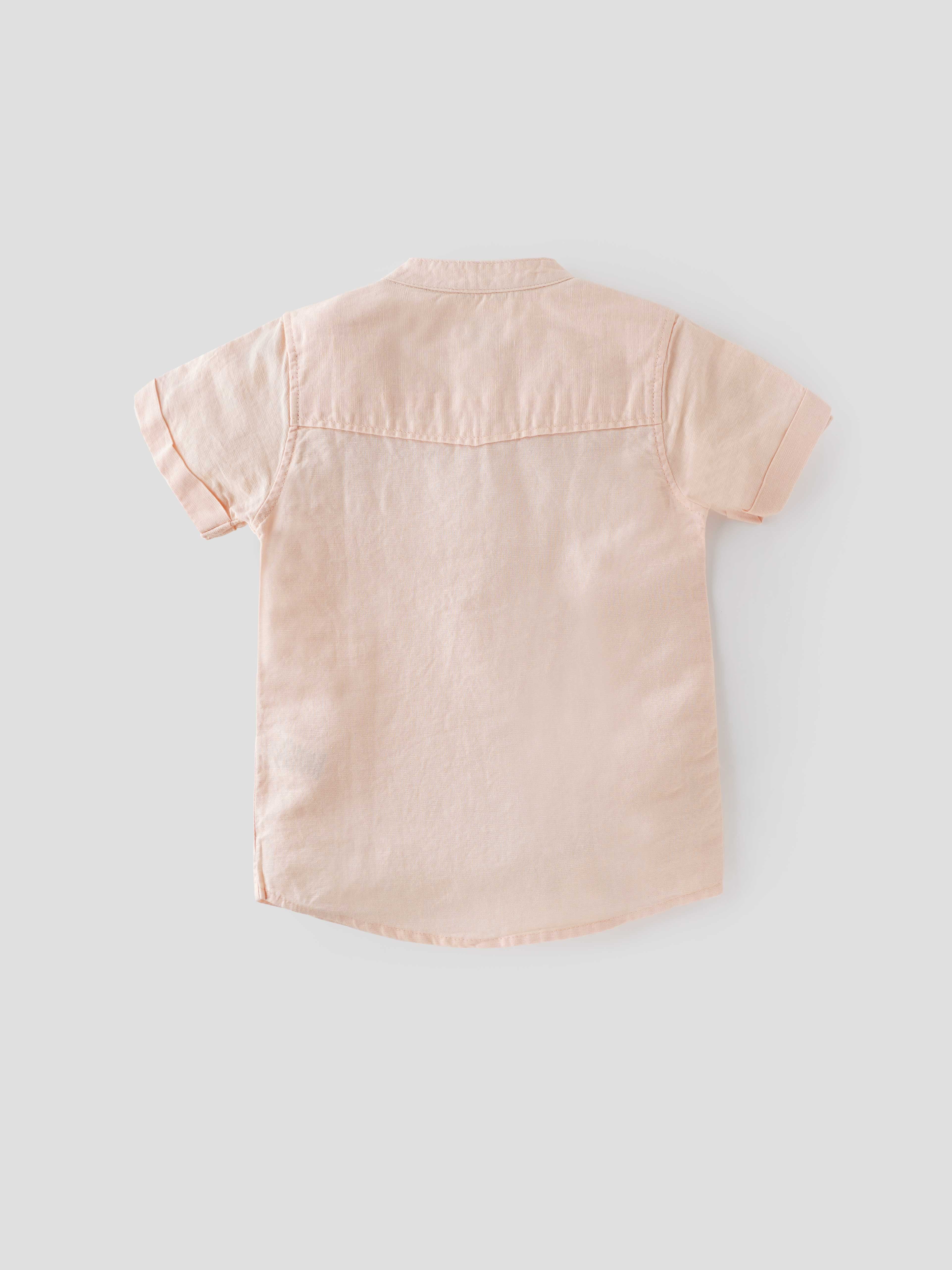 Popees Classy Half Sleeve Mandarin Collar Shirt (1-8 Years) for Boys - Image 3