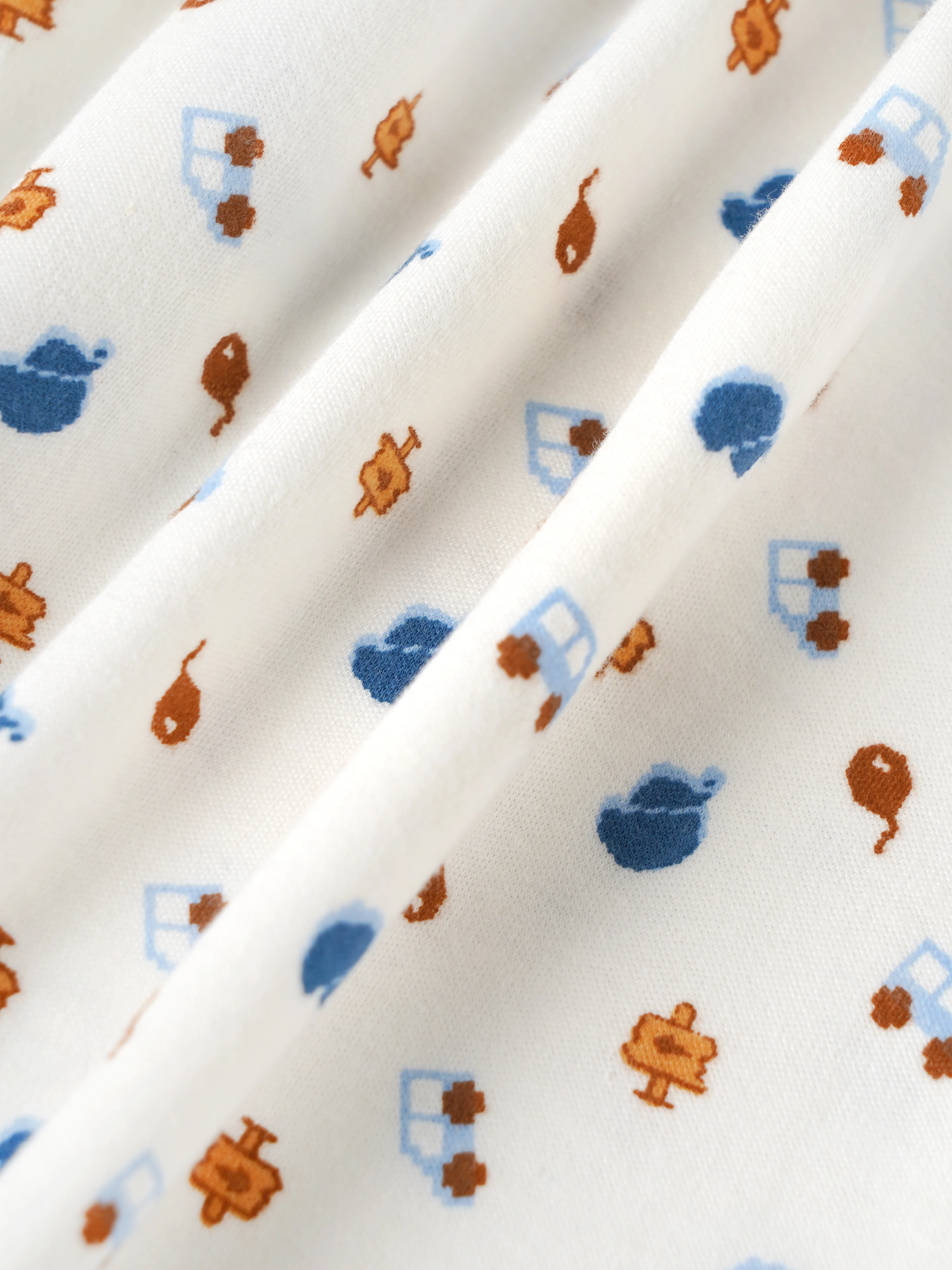 Popees Baby Organic Bamboo Cotton Printed Unisex Romper | White | Tiny Baby to 6 Months - Image 4