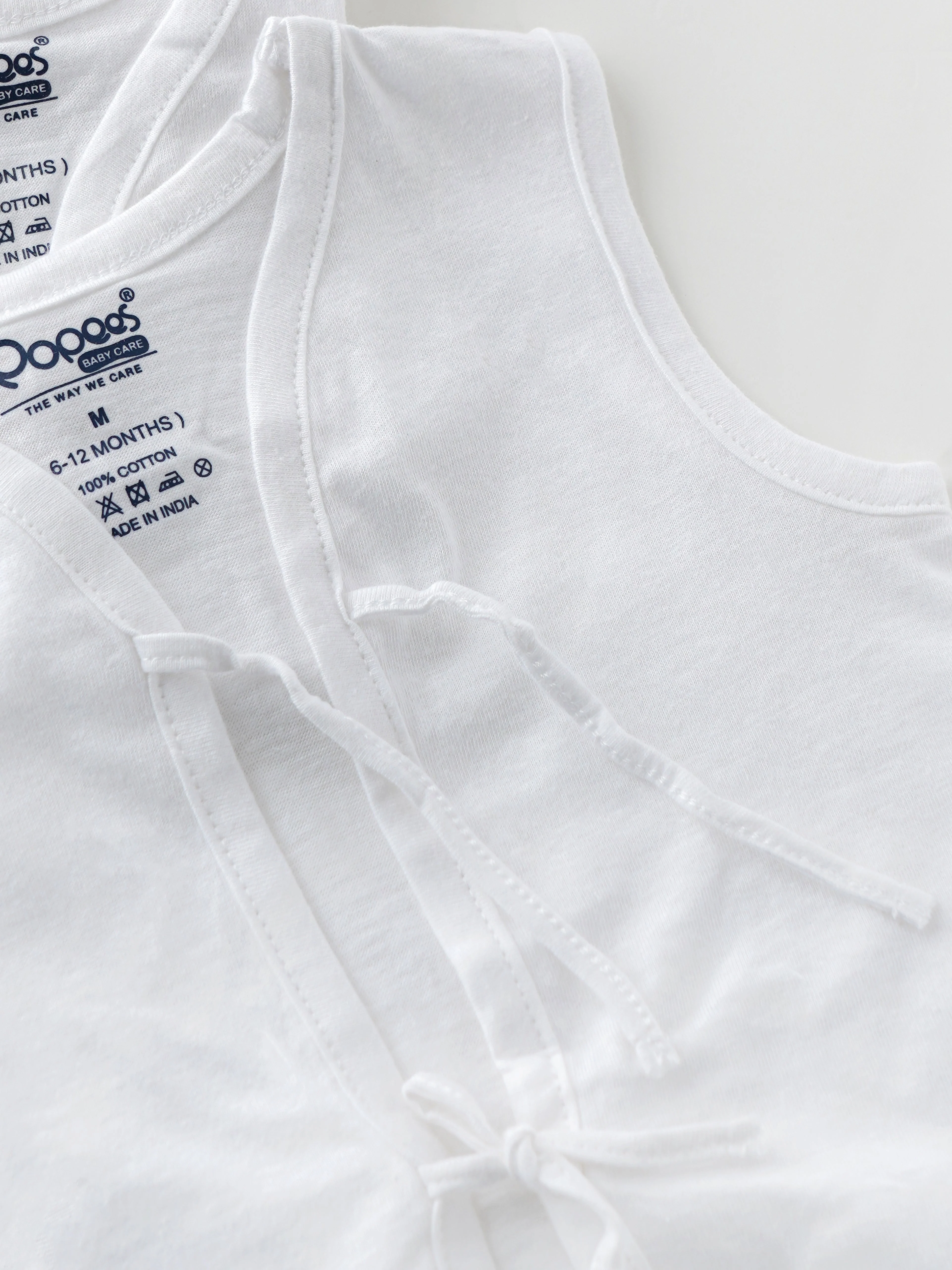 Popees Baby Jhabla – 100% Cotton, Skin-friendly Front Knot Tops for Newborns & Infants (Pack of 6) - Image 4