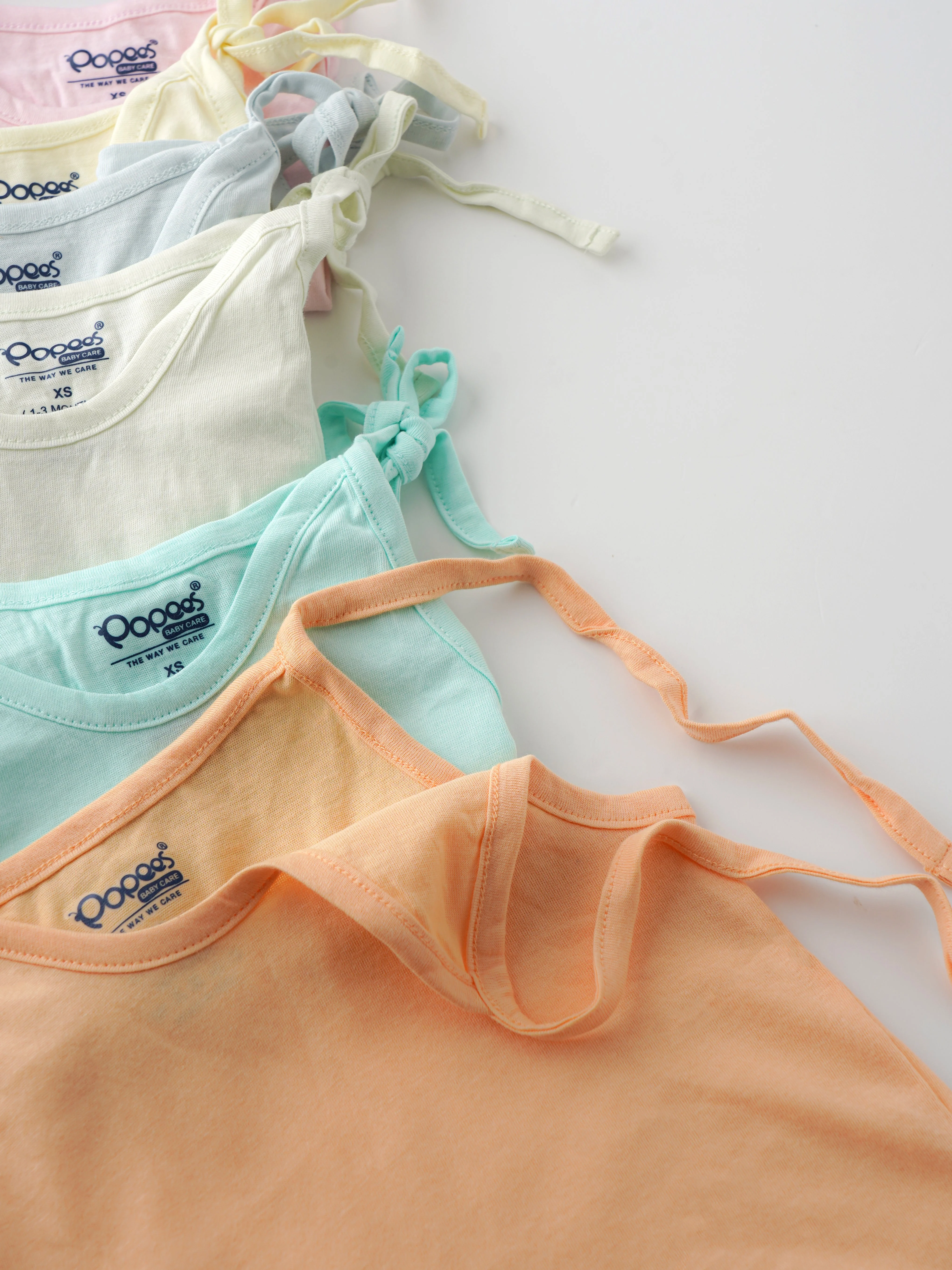 Popees Baby Jhabla – 100% Cotton, Skin-friendly Shoulder Knot Tops for Newborns & Infants (Pack of 6) - Image 5