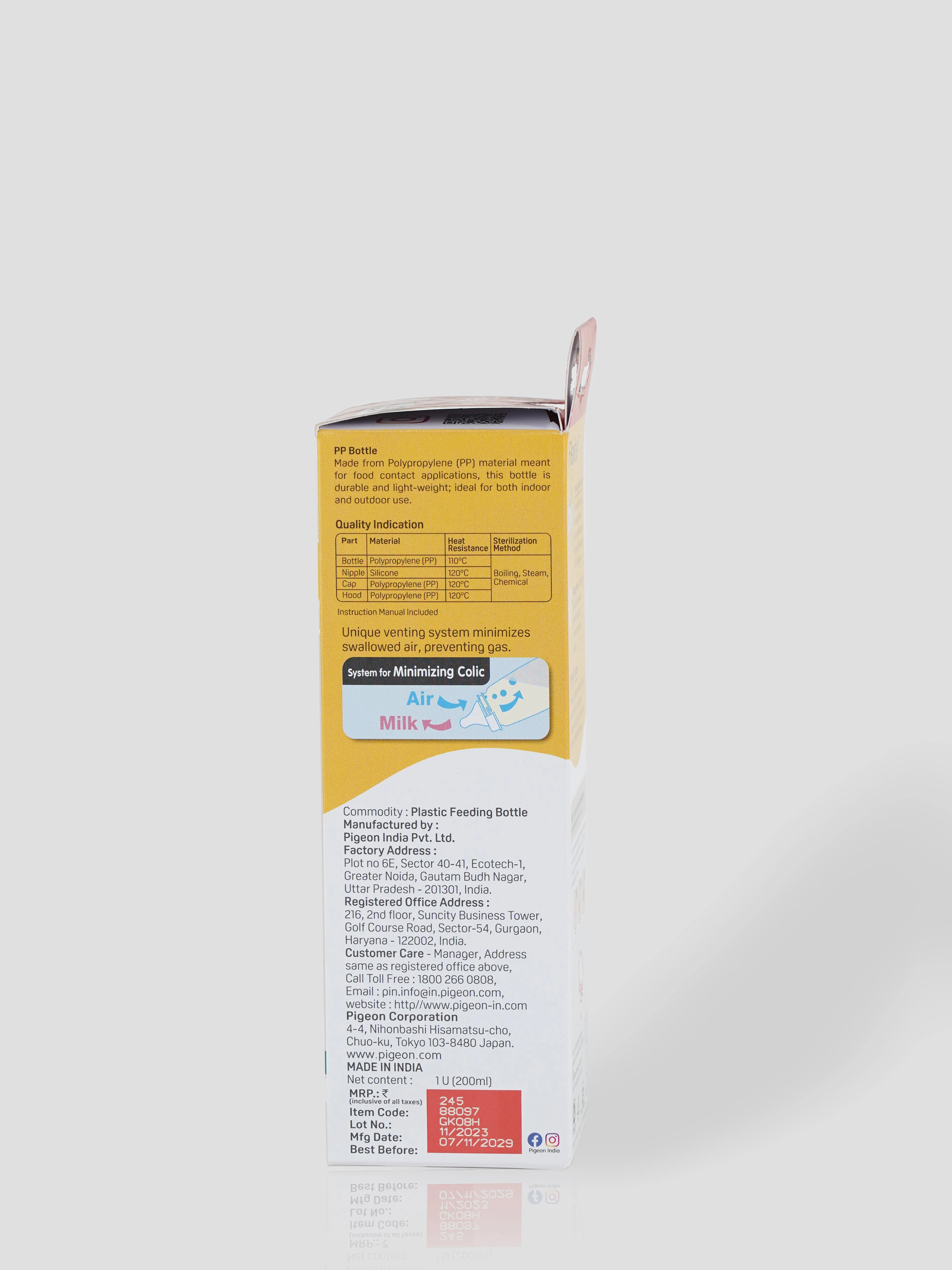 Trendy & Narrow Neck Feeding Bottle- 200ml - Image 5